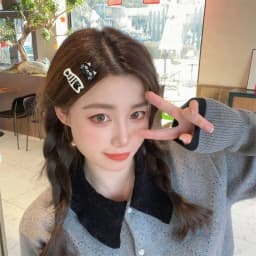 2pcs Cute cartoon black cat, small fish duckbill clip, hairpin hair accessory, sweet wind, forehead hair clip, edge clip