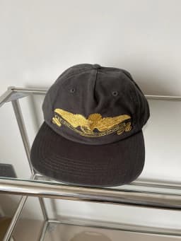 Retro American Baseball Cap Adjustable Wide Brim Women's Eagle Embroidery Sunshade Flat Cap Duckbill Hat Couple