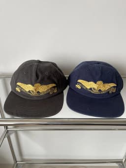 Retro American Baseball Cap Adjustable Wide Brim Women's Eagle Embroidery Sunshade Flat Cap Duckbill Hat Couple