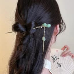 Chinese Style Vintage Hairpin Elegant Tassel Flower Hair Stick For Girl's Long Dress Cheongsam Hanfu Retro Hair Accessories