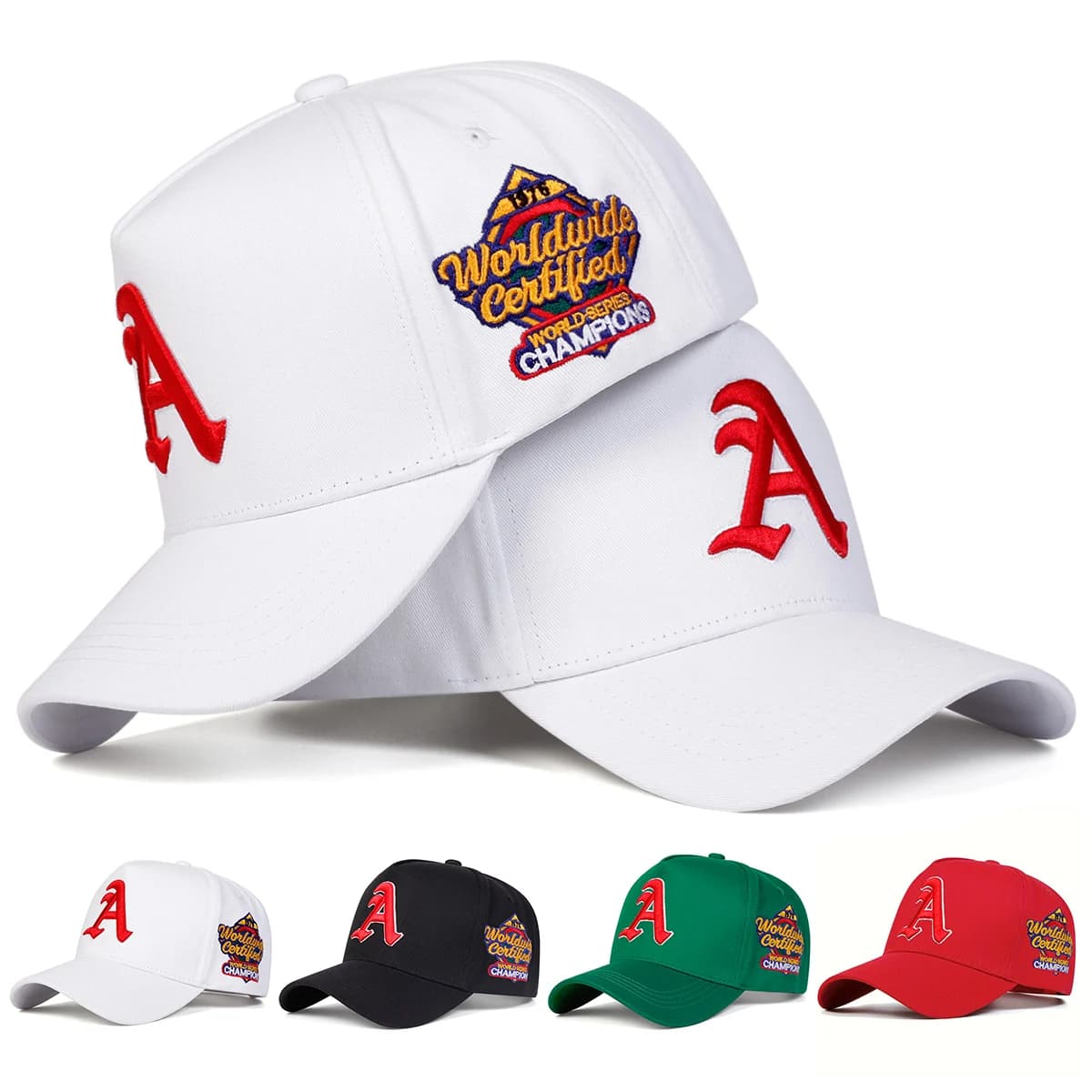 Unisex Gothic letter A Embroidery Side Worldwide Baseball Caps Spring Autumn Outdoor Adjustable Casual Hats Sunscreen Hat