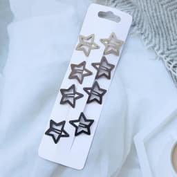 8Pcs/set Japanese Korean New Coffee Color Matte Bb Clip Metal Bangs Broken Hairpin DIY Paint Hairpin Hair Accessories