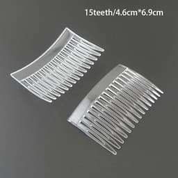 20PCS Various Sizes Clear Plain Plastic Hair Combs Hairpin for DIY Hair Accessories Transparent White Side Comb for Crown