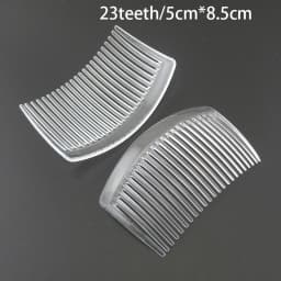 20PCS Various Sizes Clear Plain Plastic Hair Combs Hairpin for DIY Hair Accessories Transparent White Side Comb for Crown