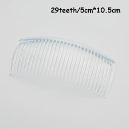 20PCS Various Sizes Clear Plain Plastic Hair Combs Hairpin for DIY Hair Accessories Transparent White Side Comb for Crown