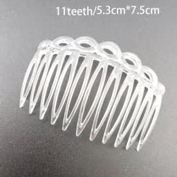 20PCS Various Sizes Clear Plain Plastic Hair Combs Hairpin for DIY Hair Accessories Transparent White Side Comb for Crown