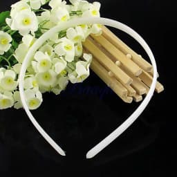 10Pcs White Fashion No Teeth Hairband Plain Lady Plastic Hair Band Headband Girl Hair Accessories