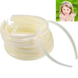 10Pcs White Fashion No Teeth Hairband Plain Lady Plastic Hair Band Headband Girl Hair Accessories
