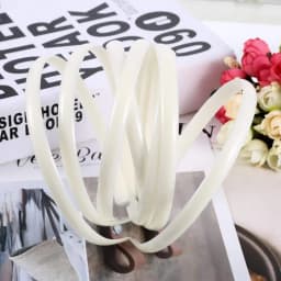 10Pcs White Fashion No Teeth Hairband Plain Lady Plastic Hair Band Headband Girl Hair Accessories