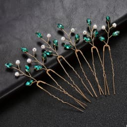 6pcs Faux Pearl Decor Hair Pins, Handcrafted U-shaped Hair Accessories, Fashionable Wedding Headwear Bridal Accessories
