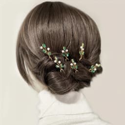 6pcs Faux Pearl Decor Hair Pins, Handcrafted U-shaped Hair Accessories, Fashionable Wedding Headwear Bridal Accessories