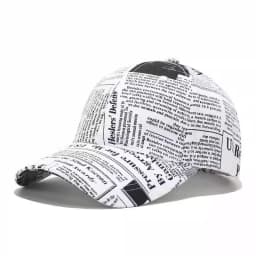 Hot Sale Unisex Casual Graffiti Newspaper Design Baseball Cap Street Hip Hop Sunscreen Outdoor Hat For Women And Men