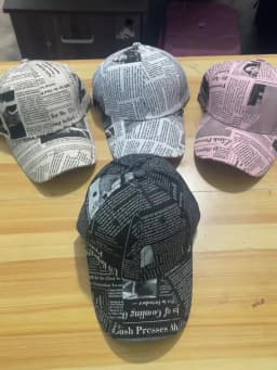 Hot Sale Unisex Casual Graffiti Newspaper Design Baseball Cap Street Hip Hop Sunscreen Outdoor Hat For Women And Men