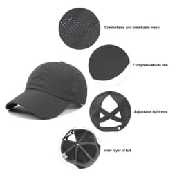 Quick-dry Women Baseball Cap Summer Sports Teenager Girls Ponytail Hat Fashion Woman Sun Hats for Outdoor Travel