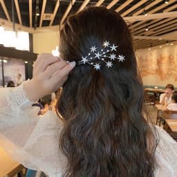1pc New alloy starry hair clip with side bangs and broken hair clips, duckbill clip headband and hair accessories