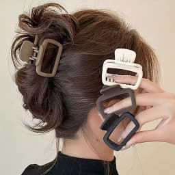 4pcs Women's Square Lightweight Hair Claw Clip Fashionable Elegant Hair Accessory Clip Suitable Hair Styling Makeup