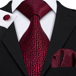 Hi-Tie Mens Gift Tie Set Striped Paisley Floral Pink Red Grey Black Wedding For Men Design Hanky Cufflink Dropshipping