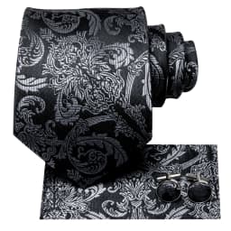 Hi-Tie Mens Gift Tie Set Striped Paisley Floral Pink Red Grey Black Wedding For Men Design Hanky Cufflink Dropshipping