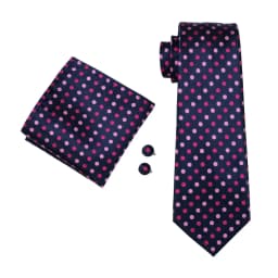 Hi-Tie Mens Gift Tie Set Striped Paisley Floral Pink Red Grey Black Wedding For Men Design Hanky Cufflink Dropshipping