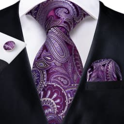 Hi-Tie Mens Gift Tie Set Striped Paisley Floral Pink Red Grey Black Wedding For Men Design Hanky Cufflink Dropshipping