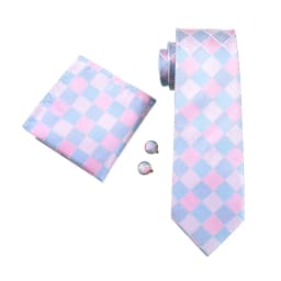Hi-Tie Mens Gift Tie Set Striped Paisley Floral Pink Red Grey Black Wedding For Men Design Hanky Cufflink Dropshipping