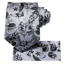 Hi-Tie Mens Gift Tie Set Striped Paisley Floral Pink Red Grey Black Wedding For Men Design Hanky Cufflink Dropshipping