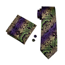 Hi-Tie Mens Gift Tie Set Striped Paisley Floral Pink Red Grey Black Wedding For Men Design Hanky Cufflink Dropshipping