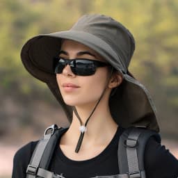 Summer Hat Women Outdoor UV Anti Neck Protection Sun Visor Men Fishing Hiking Wide Brim Shawl Sunscreen Ponytail Cap Undefined