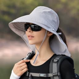 Summer Hat Women Outdoor UV Anti Neck Protection Sun Visor Men Fishing Hiking Wide Brim Shawl Sunscreen Ponytail Cap Undefined