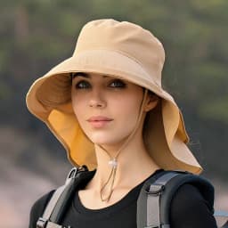 Summer Hat Women Outdoor UV Anti Neck Protection Sun Visor Men Fishing Hiking Wide Brim Shawl Sunscreen Ponytail Cap Undefined