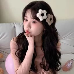 4pcs Autumn and Winter Plush Five-pointed Star Hairpins Side Bangs BB Clip Cute, Soft and Milky Sweet Girl Hollow Hairpin Tide