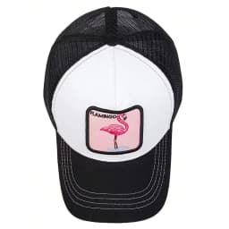 Unisex Flamingo Patch Embroidery Baseball Net Caps Spring and Summer Outdoor Adjustable Casual Hats Hip Hop Hat Sunscreen Hat