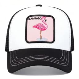 Unisex Flamingo Patch Embroidery Baseball Net Caps Spring and Summer Outdoor Adjustable Casual Hats Hip Hop Hat Sunscreen Hat