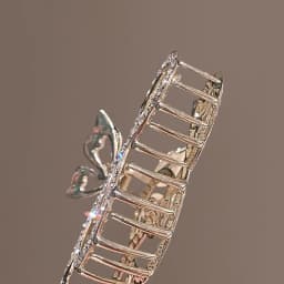 1pc Crystal Music Note Claw Clip Women's Large Elegant Rear Hairpin Luxury Minimalist Shark Clip