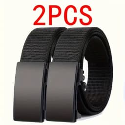 Men's Belt Outdoor Leisure Sports Belt Toothless Quick Release Automatic Buckle Quality Black Belt