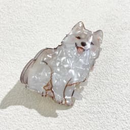 Cute Cartoon Acrylic Corgi Chihuahua Dog Printed Hair Clip Claw For Women Girls New Geometric Hairpin Hair Accessories Tool