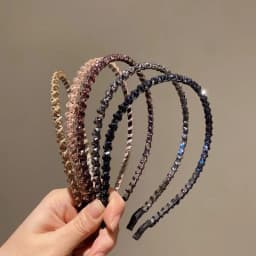 Fashion Crystal Bezel Headwear Women Headband Girls Vintage Hair Bands Hairband Hoop for Wedding Party Hair Accessories