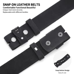 Retro 3.8cm Width Top Layer Cowhide Leather Belt for Men and Women Vintage No Buckle Casual Belts Fit Daily Wear