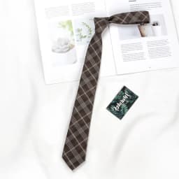 Brown Tie Men Shirt Gift Male Preppy College Style Coffee Stripe Retro Tie Decoration Jk Necktie Female Girly Kawaii Accessories