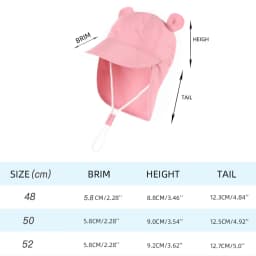 Adjustable Baby Sun Hats with Neck Flap Protection - Perfect Swim & Play Toddler Hat for Girls & Boys