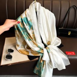 Luxury Design 180X90CM Long Shawls Beach Women Square Scarves Popular The Four Seasons Bandanna Sunscreen New Style Silk Scarf