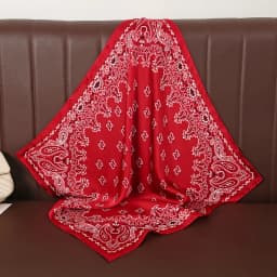 Red Paisley Designer Print Scarf Women Silk Scarves Luxury Bandana Hijab Neckerchief Shawl Kerchief Hair Band Foulard