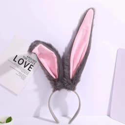 1PC Cosplay rabbit police officer rabbit ear headband cute headband accessories dress up plush headband hair clip