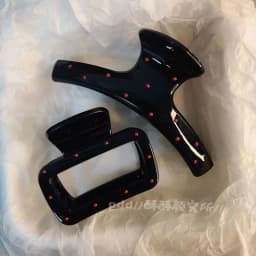 2Pcs Vintage Geometric Square Cross Red Point Dot Hair Claw Clip Women Girl Barrette Hairpin Hair Grab Shark Clip Accessories