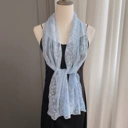 VREOVOR Elegant Embroidery Wide Version Lace Streamer Temperament Pearl Scarf Spring and Autumn Thin Shoulder Decorative Women