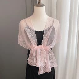 VREOVOR Elegant Embroidery Wide Version Lace Streamer Temperament Pearl Scarf Spring and Autumn Thin Shoulder Decorative Women