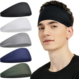 Sports Headbands for Men ,Moisture Wicking Workout Headband, Sweatband Headbands for Running,Cycling,Football,Yoga