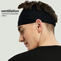Sports Headbands for Men ,Moisture Wicking Workout Headband, Sweatband Headbands for Running,Cycling,Football,Yoga
