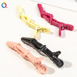 6-Piece Set of Vivid Alligator Hair Clips Professional Hairdressing Grips for Salon Use Crocodile Hairpins Barber Supplies