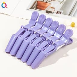 6-Piece Set of Vivid Alligator Hair Clips Professional Hairdressing Grips for Salon Use Crocodile Hairpins Barber Supplies